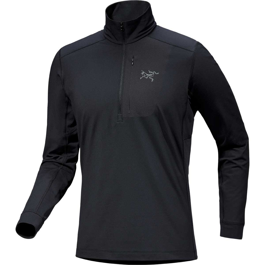 Arcteryx Rho LT Zip Neck Top Men's in Black
