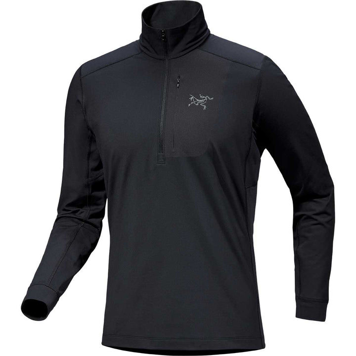 Arcteryx Rho LT Zip Neck Top Men's in Black