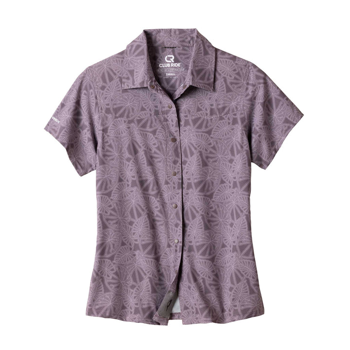 Club Ride Bandara women's Shirt in the color Raisen Quail Palm