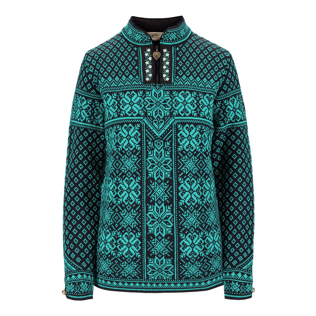 Dale of Norway Peace Sweater Womens' in Marine Peacock
