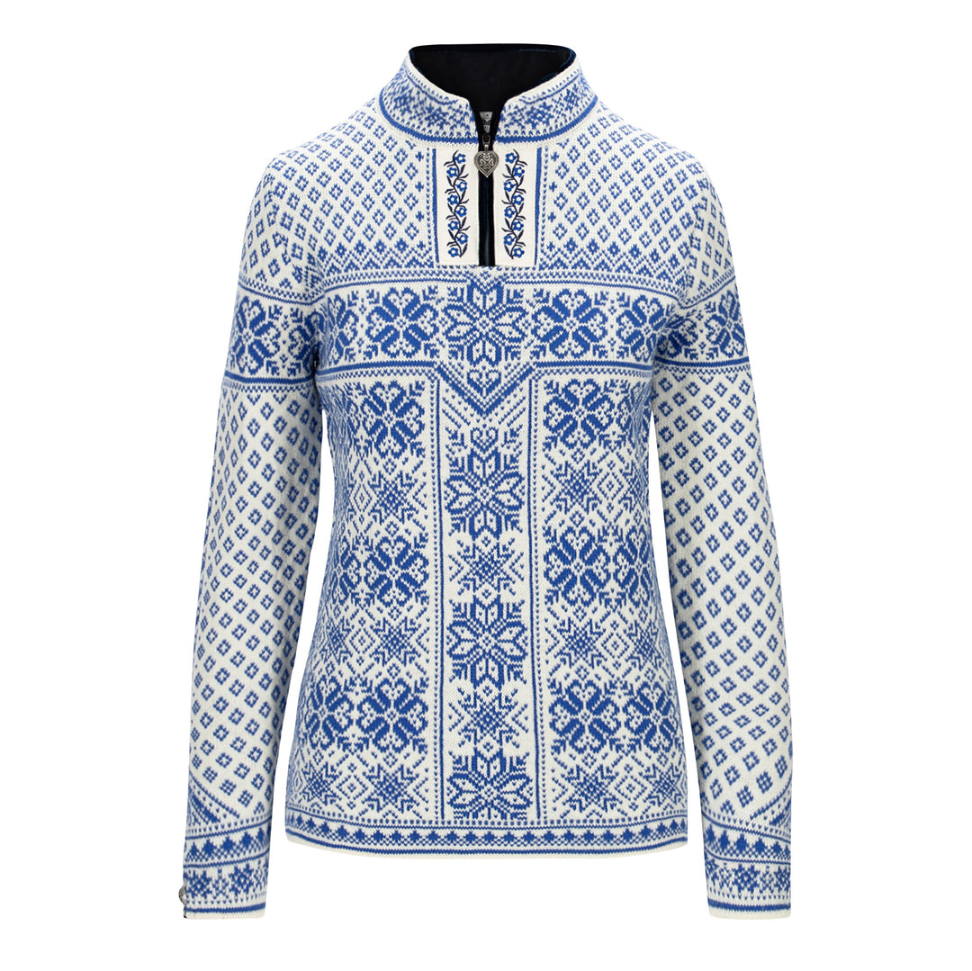 Dale of Norway Peace Sweater Womens' in Off White and Ultramarine