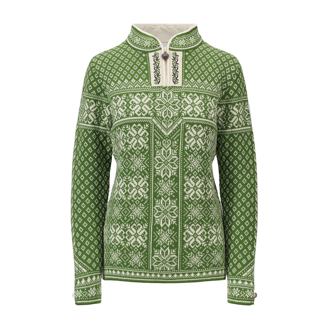 Dale of Norway Peace Sweater Women's in Spring Green Off White