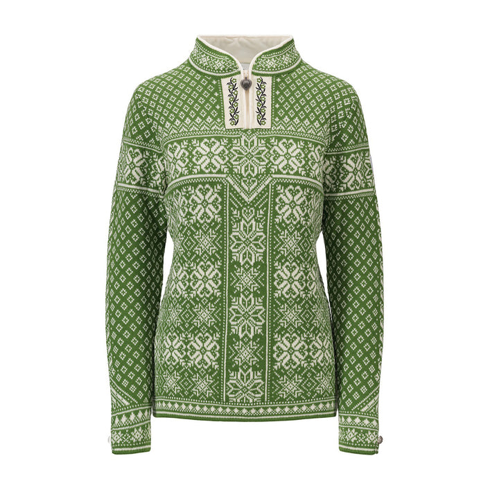 Dale of Norway Peace Sweater Women's in Spring Green Off White