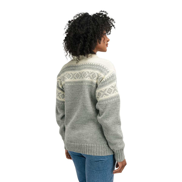 Dale of Norway Cortina 1956 Sweater in Light Charcoal Mel Off White
