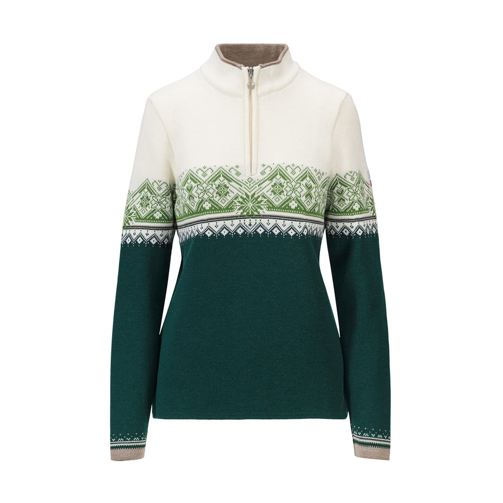Dale of Norway Moritz Sweater Women's in Pine Green Off White Spring