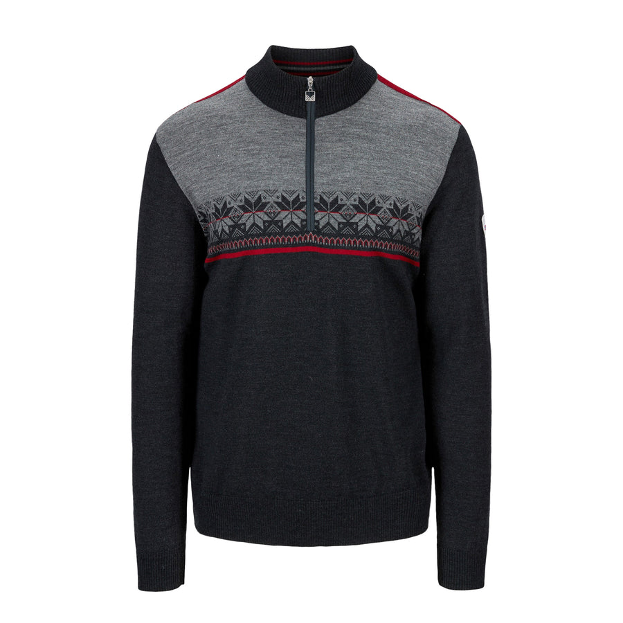 Dale of Norway Liberg Sweater Mens' in Dark Charcoal Smoke Redrose