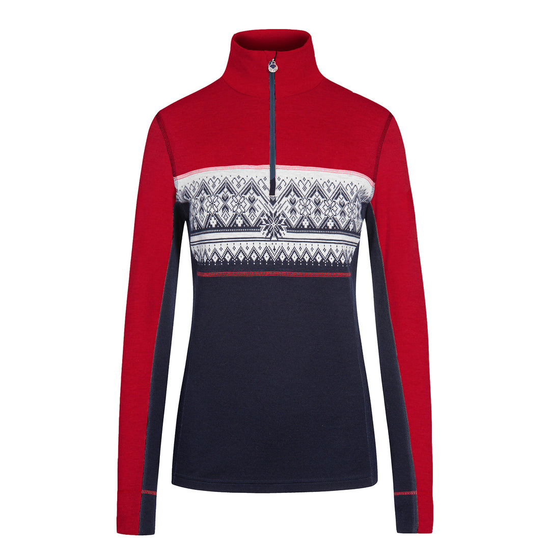 Dale of Norway Moritz Basic Sweater Women's in Raspberry Navy Off White