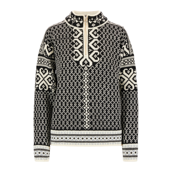 Dale of Norway Leknes Sweater Women's in Coffee Off White Metal