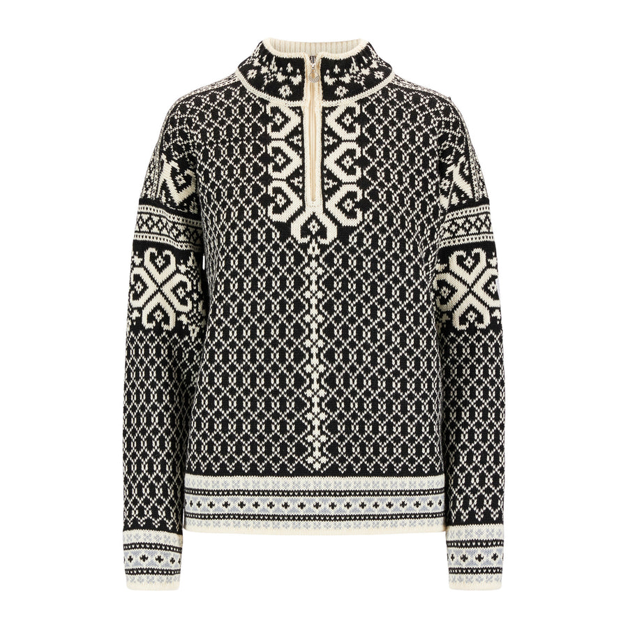 Dale of Norway Leknes Sweater Women's in Coffee Off White Metal