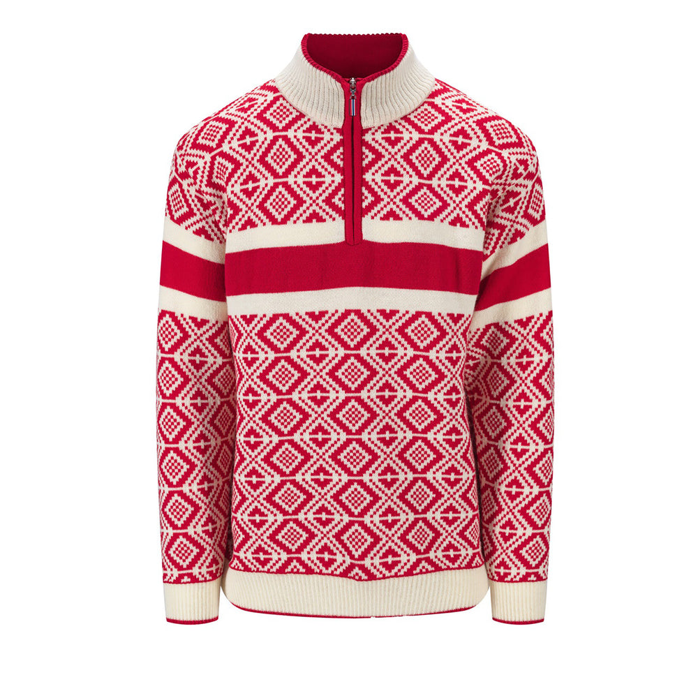 Dale of Norway Team Norway Cortina Sweater Mens' in Raspberry and Off White