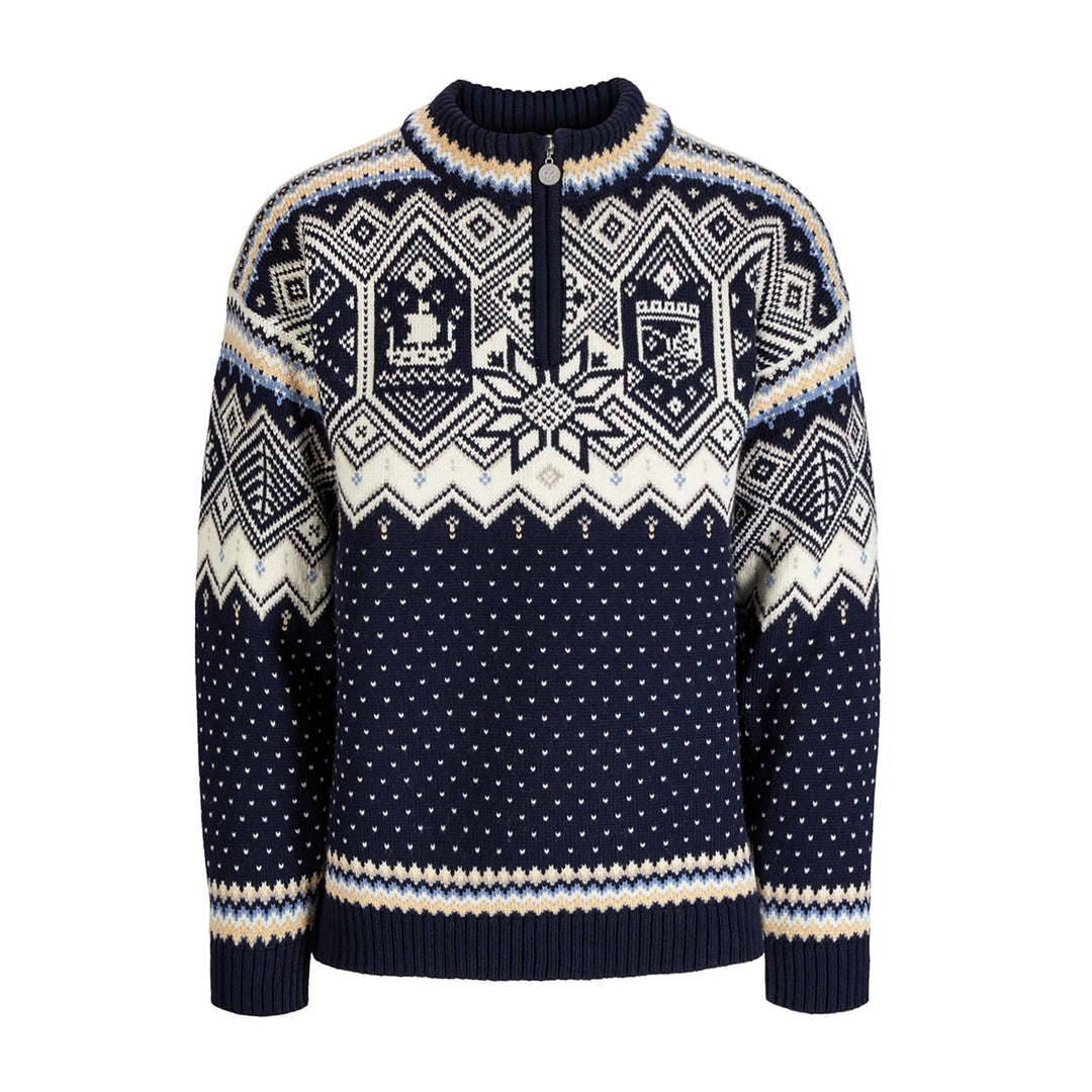 Dale of Norway VM Trondheim Sweater Men's in Navy Off White Sand Mel