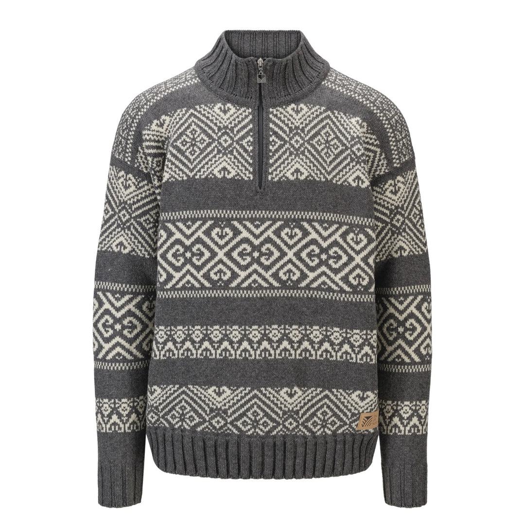 Dale of Norway Rasletind Sweater Men's in Dark Charcoal and Off White