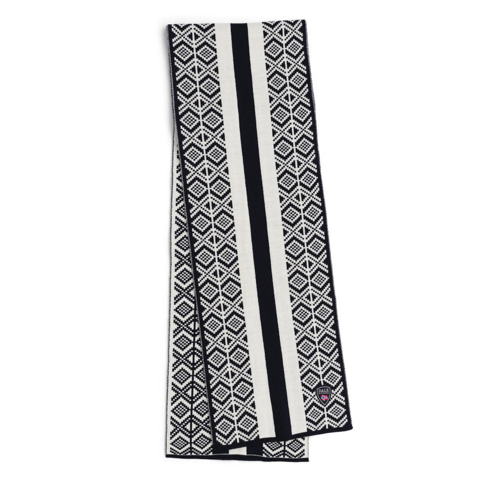 Dale of Norway Kvitegga Scarf in Navy and Off White
