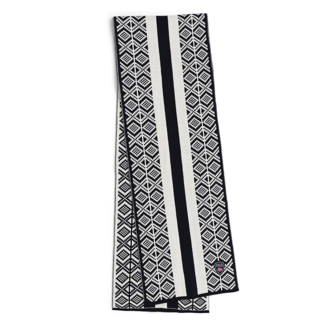 Dale of Norway Kvitegga Scarf in Navy and Off White