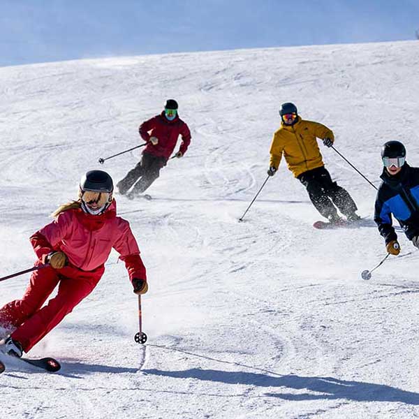 Jans Experts skiing on a groomed run at Deer Valley Resort, Park City, Utah.
