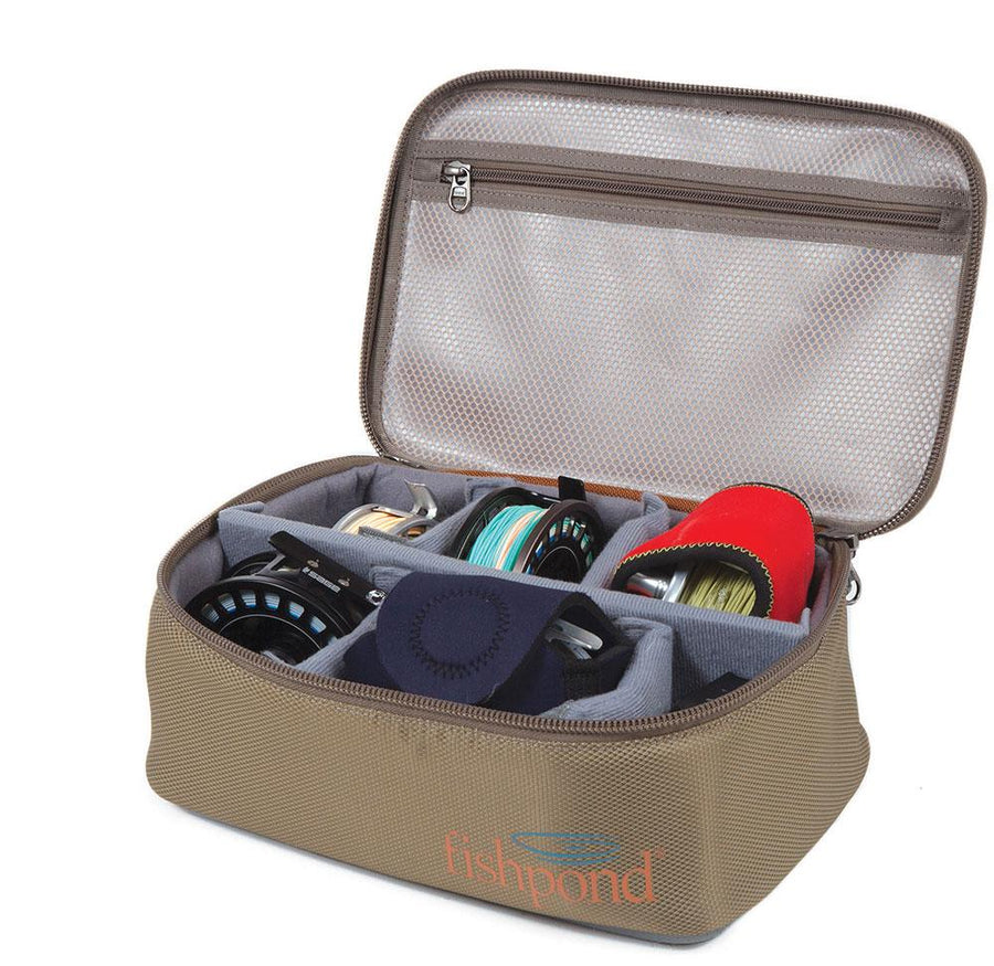 Fishpond Ripple Reel Case in Sand and Saddle Brown