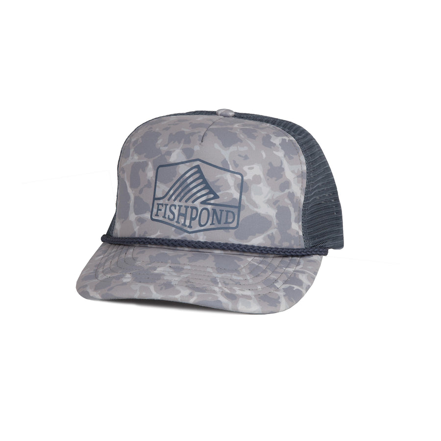 Fishpond Dorsal Fin Trucker Hat in Overcast Camo