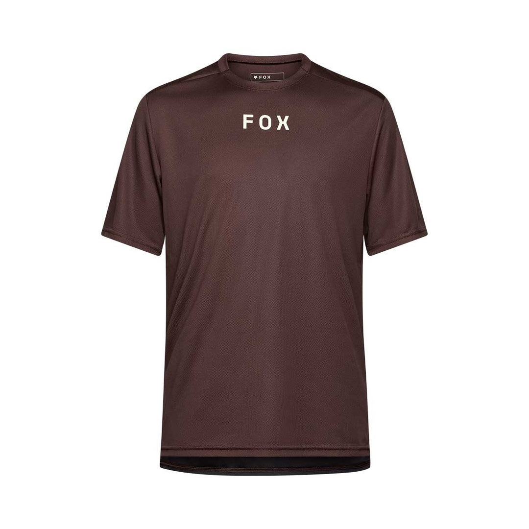 Fox Ranger Wordmark Short Sleeve Jersey Men's in Cocoa