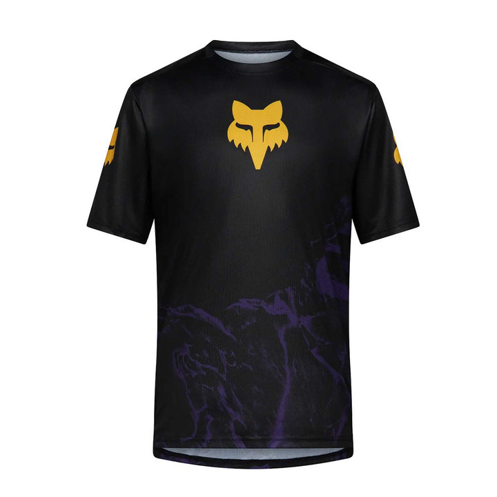 Fox Head Ranger Image Print Short Sleeve Jersey Kids in Plum