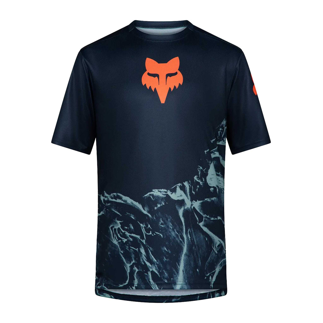 Fox Head Ranger Image Print Short Sleeve Jersey Men's in Dark Blue
