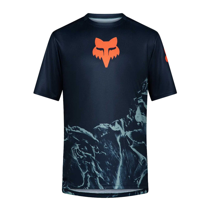 Fox Head Ranger Image Print Short Sleeve Jersey Men's in Dark Blue