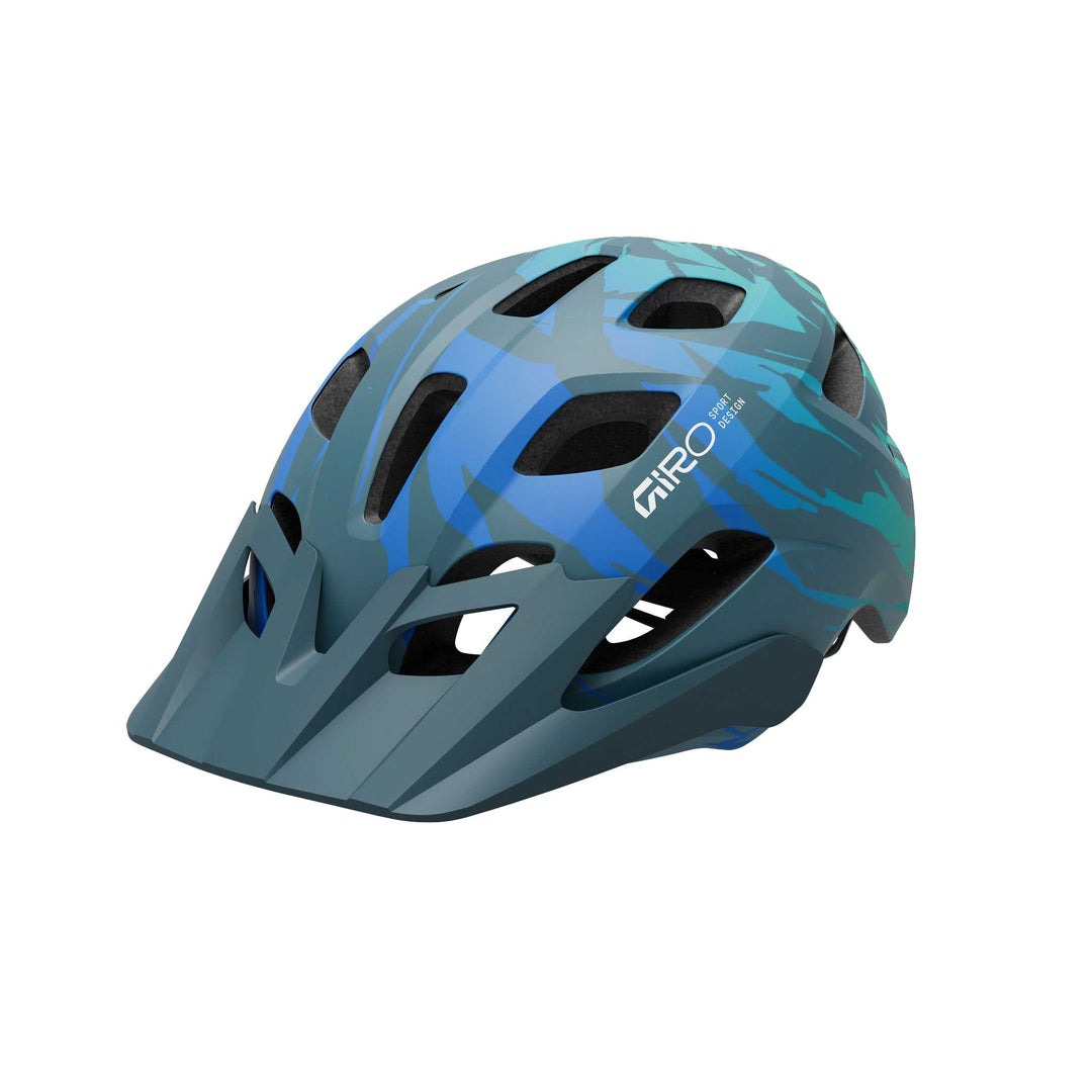 Giro Tremor MIPS Kids' bike helmet in Matte Trench Blue, featuring lightweight construction, extended coverage, ample ventilation, a removable visor, and integrated MIPS technology for added protection on everyday rides and trail adventures.