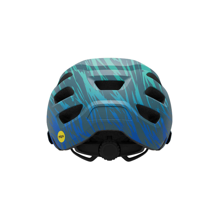 Giro Tremor MIPS Kids' bike helmet in Matte Trench Blue, featuring lightweight construction, extended coverage, ample ventilation, a removable visor, and integrated MIPS technology for added protection on everyday rides and trail adventures.