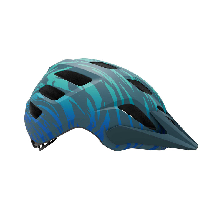 Giro Tremor MIPS Kids' bike helmet in Matte Trench Blue, featuring lightweight construction, extended coverage, ample ventilation, a removable visor, and integrated MIPS technology for added protection on everyday rides and trail adventures.