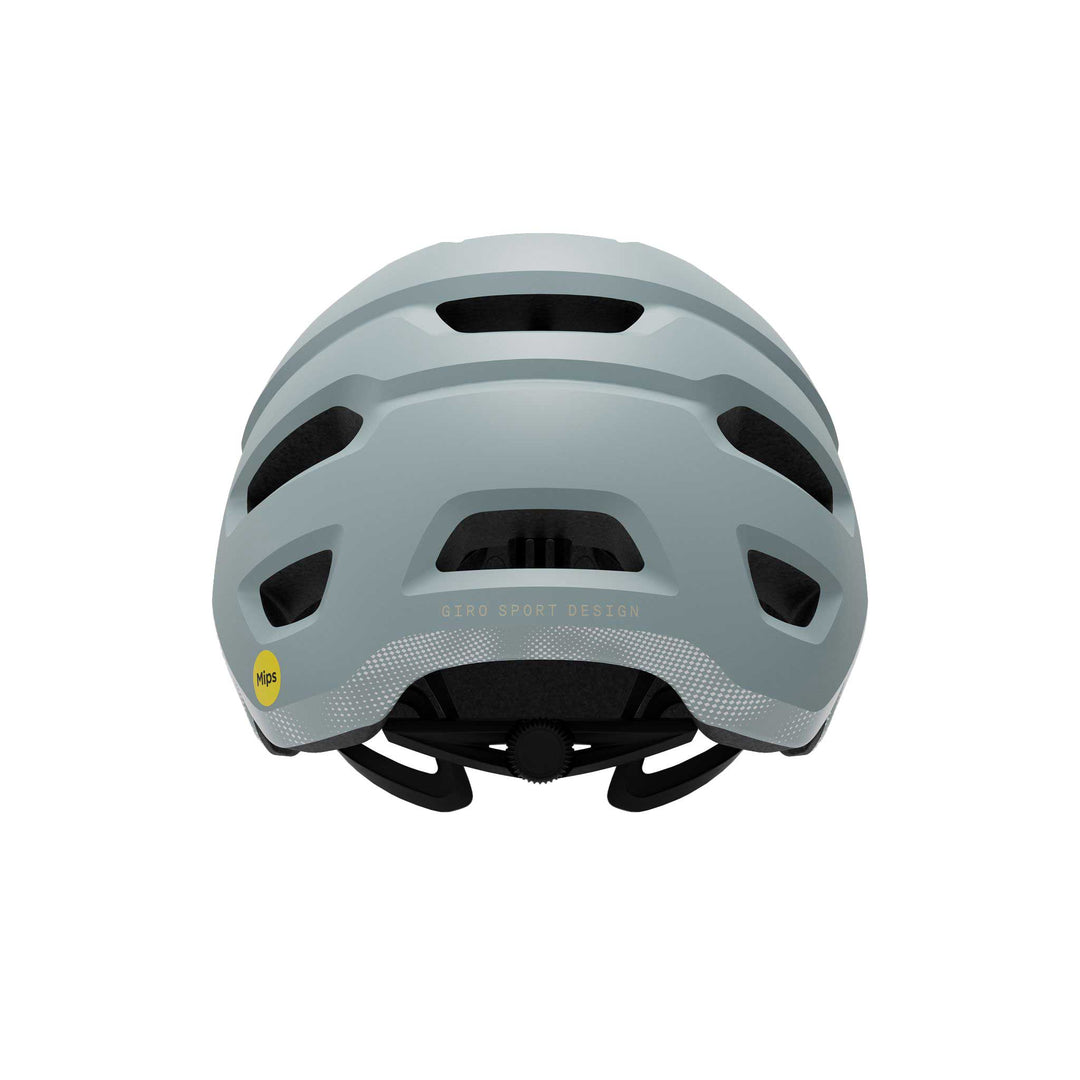 Giro Source MIPS mountain bike helmet in Matte Sky Blue Pulse, featuring extended rear coverage, large ventilation channels, an adjustable visor, and integrated MIPS technology for added protection on trail rides.