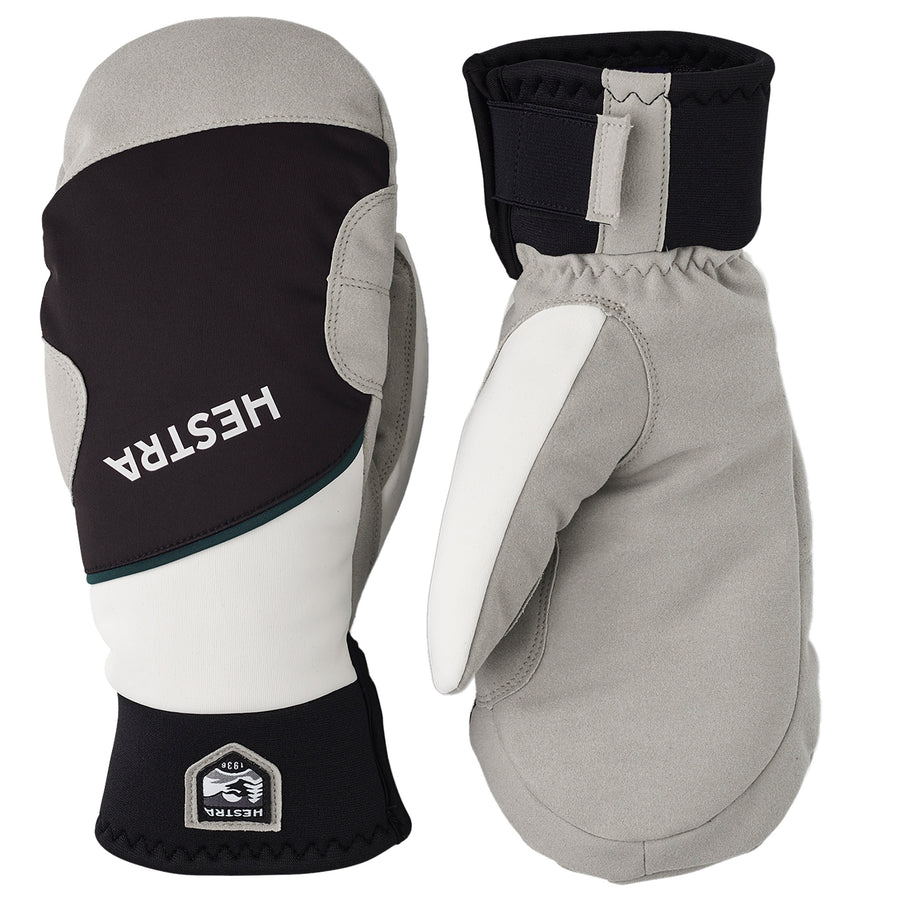 Hestra Comfort Tracker Mitten in Black and Ivory