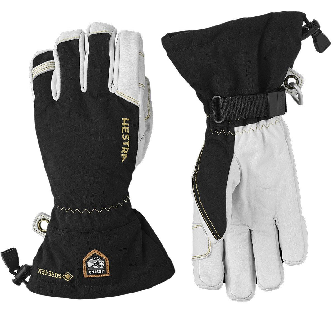 Hestra Army Leather GoreTex Glove in Black and Natural Grey