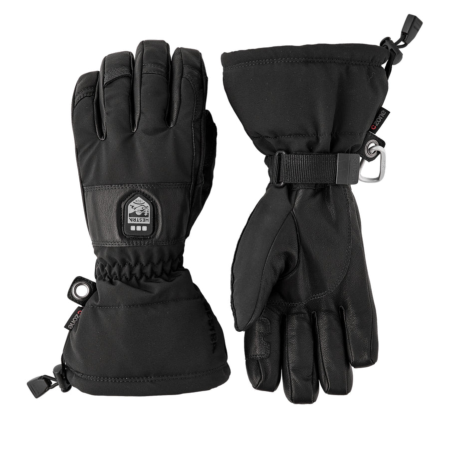 Hestra Heater Gauntlet Glove in Black and Black