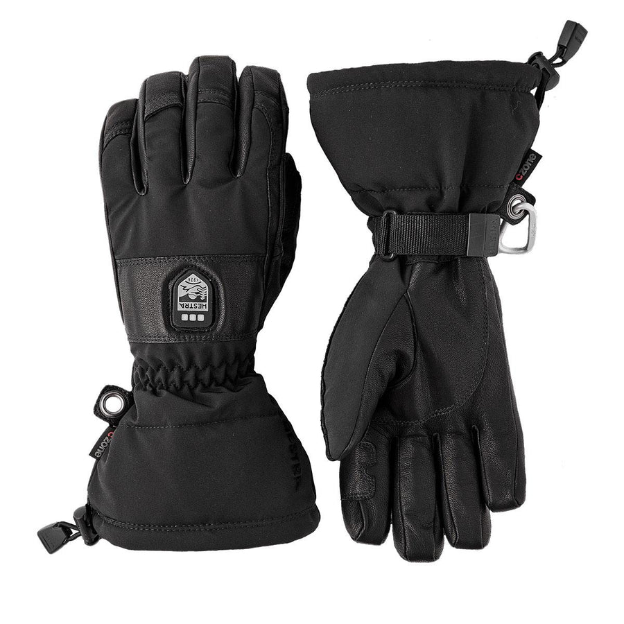 Hestra Heater Gauntlet Glove in Black and Black