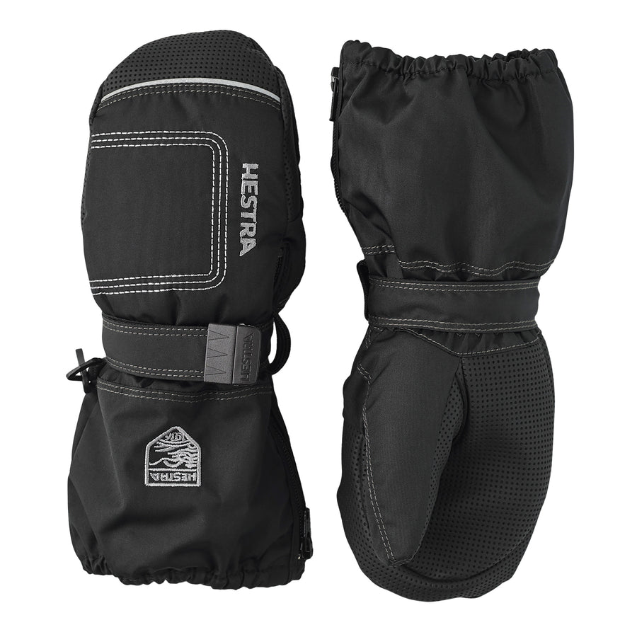 Hestra Baby Zip Long Mitten Kids' in Black