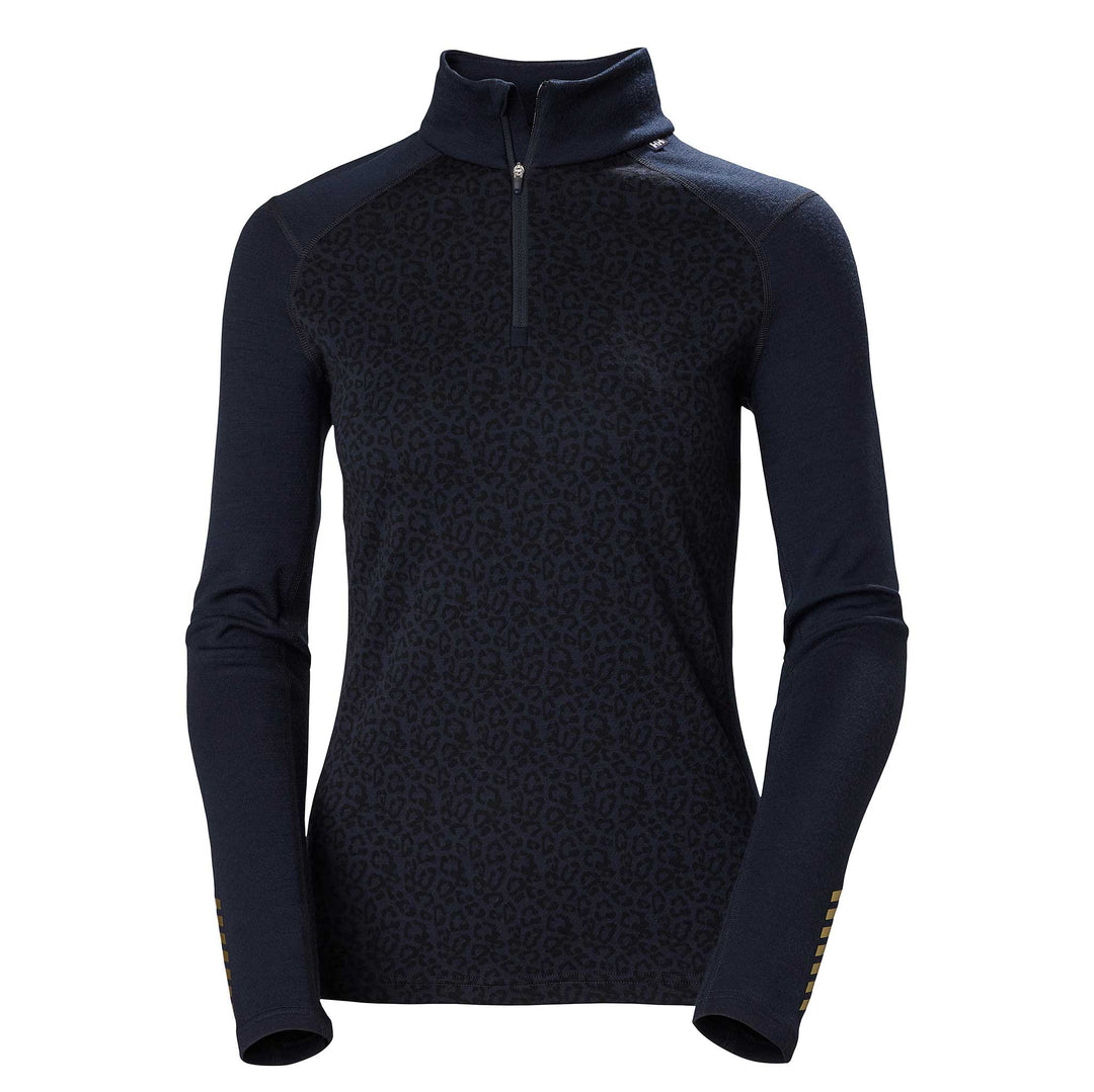 Helly Hansen Lifa Merino Midweight Graphic 1/2 Zip Top Women's in Navy