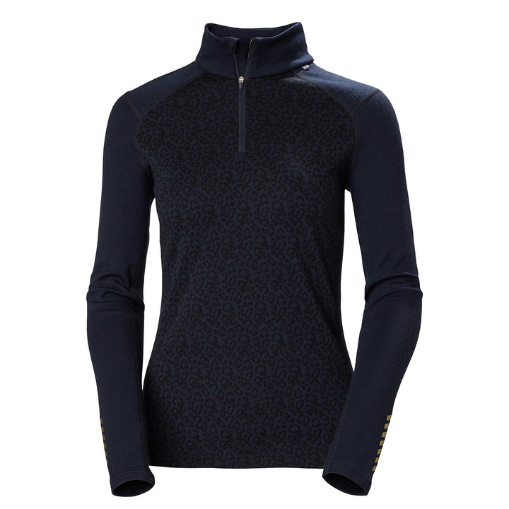 Helly Hansen Lifa Merino Midweight Graphic 1/2 Zip Top Women's in Navy
