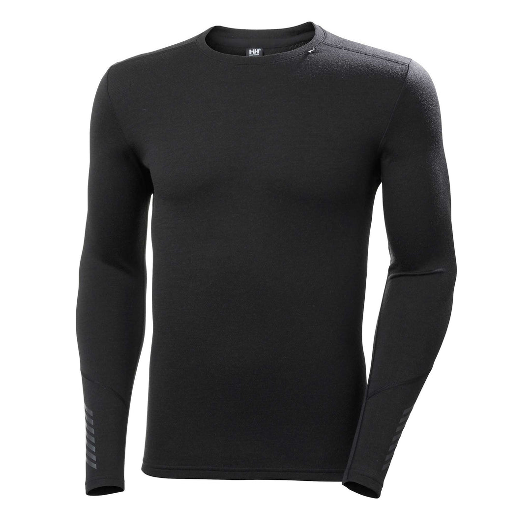 Helly Hansen Lifa Merino Midweight Crew Top Men's in Black