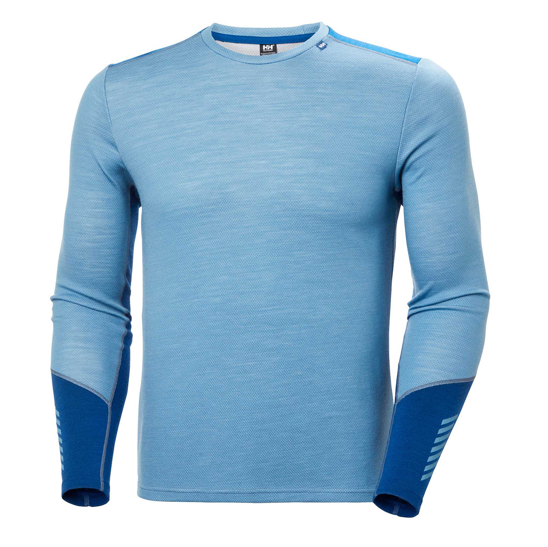 Helly Hansen Lifa Merino Midweight Crew Top Men's in Blue Fog
