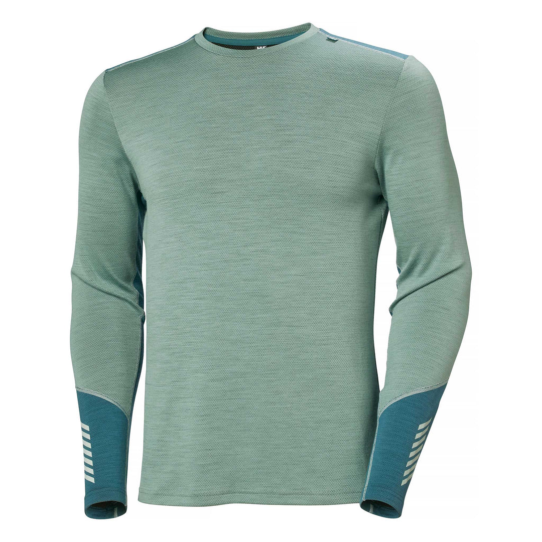 Helly Hansen Lifa Merino Midweight Crew Top Men's in Cactus