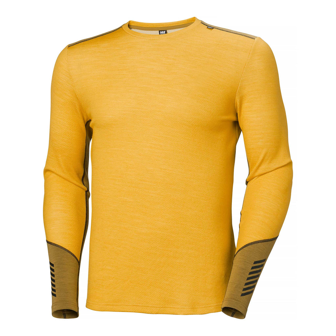 Helly Hansen Lifa Merino Midweight Crew Top Men's in Golden Glow