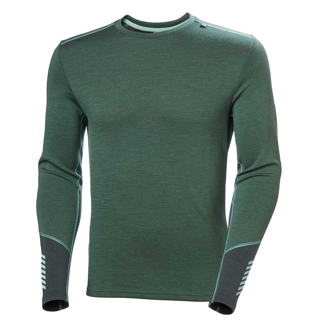 Helly Hansen Lifa Merino Midweight Crew Top Men's in Jungle Green