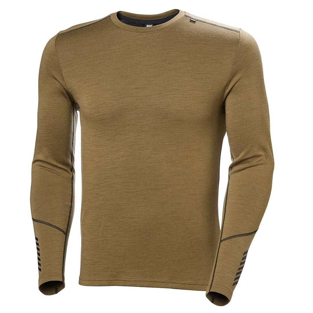 Helly Hansen Lifa Merino Midweight Crew Top Men's in Sepia