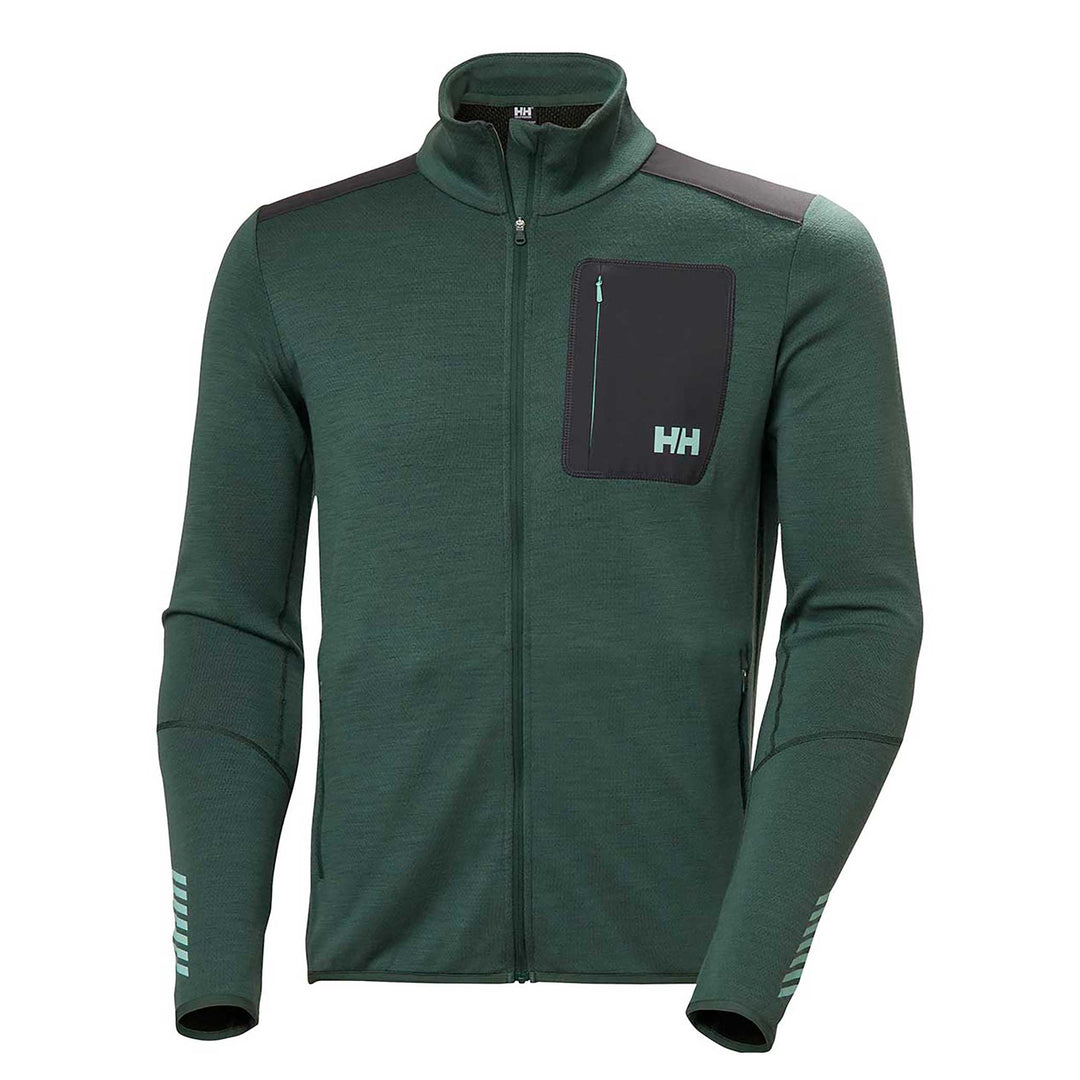 Helly Hansen Lifa Merino Midlayer Jacket Men's in Jungle Green