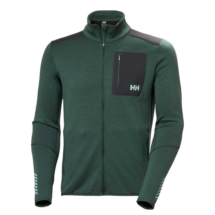 Helly Hansen Lifa Merino Midlayer Jacket Men's in Jungle Green
