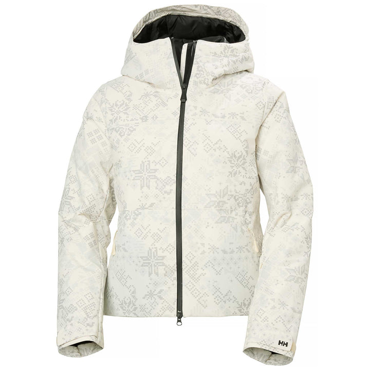 Helly Hansen Nora Short Puffy Jacket Women's in Cream New Nordic AOP