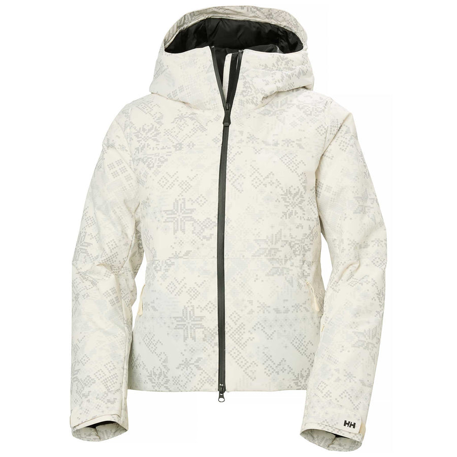 Helly Hansen Nora Short Puffy Jacket Women's in Cream New Nordic AOP