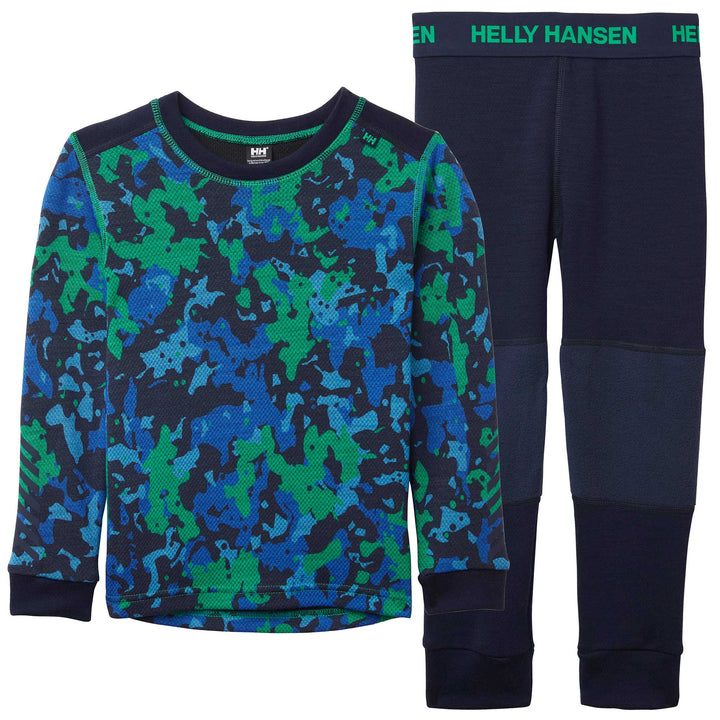 Helly Hansen Graphic Lifa Merino Set Kids' in Bright Green
