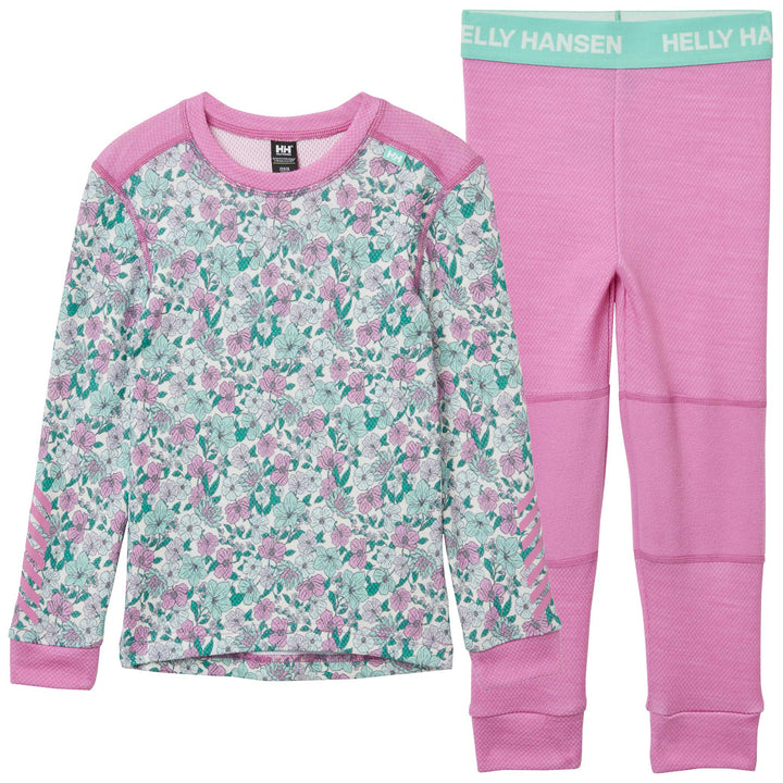 Helly Hansen Graphic Lifa Merino Set Kids' in Meta Pink