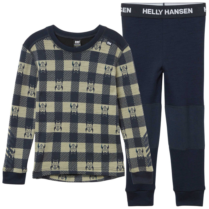 Helly Hansen Graphic Lifa Merino Set Kids' in Navy