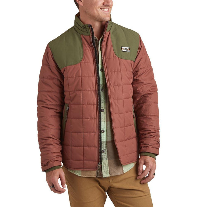 Howler Brothers Merlin Jacket Mens in Cherrywood and Olivetree
